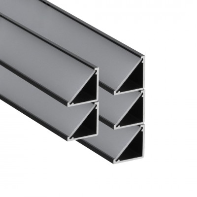 ALU profil KOTNI S - ČRNI - PAKET 5+ KOSOV