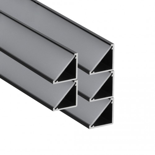 ALU profil KOTNI S - ČRNI - PAKET 5+ KOSOV