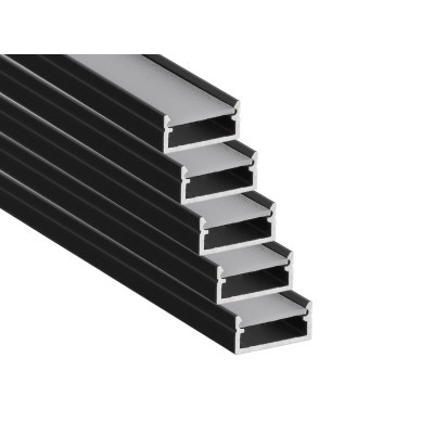 ALU profil SLIM S - ČRNI - PAKET 5+ KOSOV
