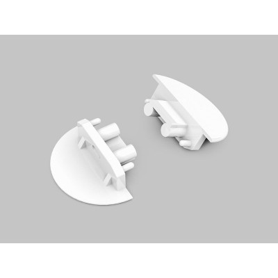 Zaključek za VGRADNI L profil - OKROGLI BELI