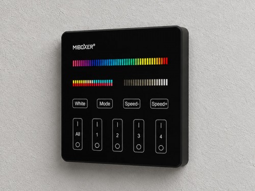 MiLight daljinec MULTI STEKLENI PANEL - ČRNI