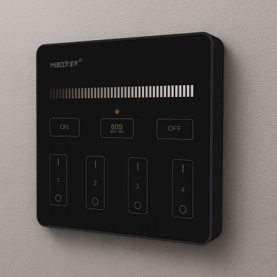 MiLight daljinec MONO STEKLENI PANEL - ČRNI