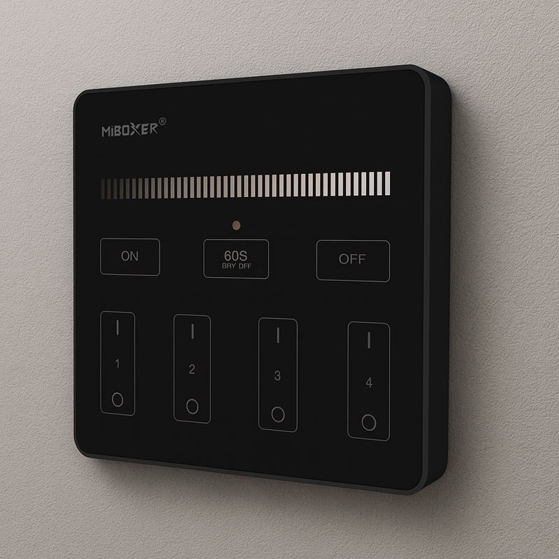 MiLight daljinec MONO STEKLENI PANEL - ČRNI