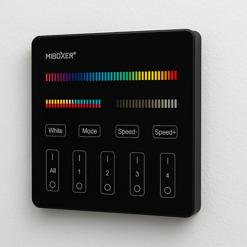 MiLight daljinec MULTI STEKLENI PANEL - ČRNI