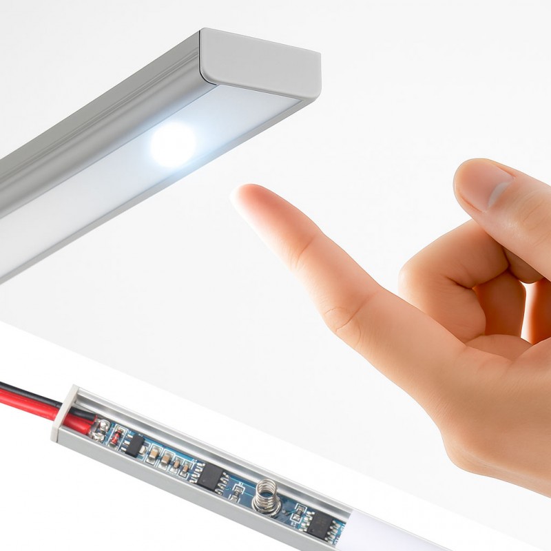 Zatemnilno stikalo za profil z LED indikatorjem lokacije - NA DOTIK