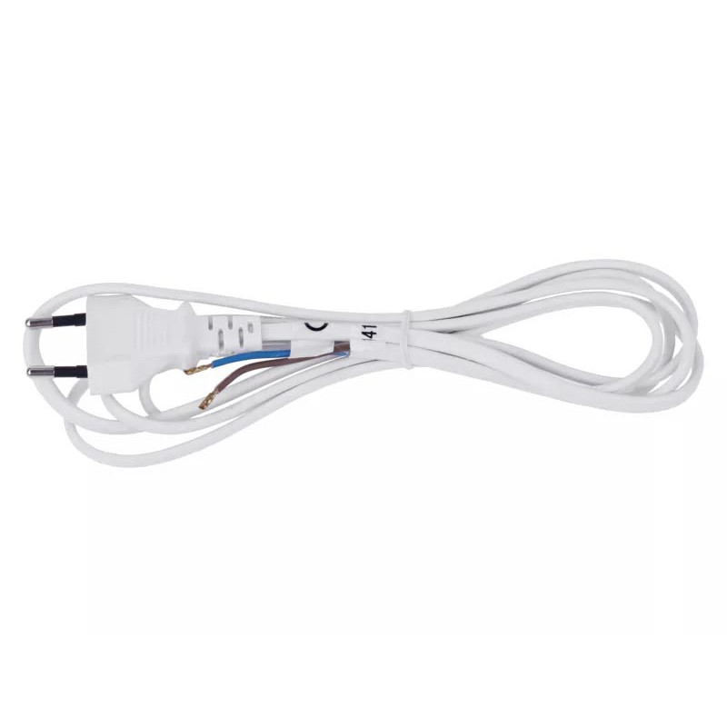 Kabel z vtikačem BELI - DVOŽILNI