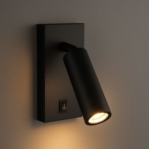 Reflektor s stikalom SLIM 1X - ČRNI