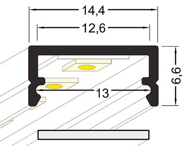 Dimenzije ALU profila SLIM S